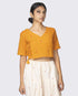 Wrap Blouse - Yellowish Orange