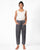 Checks Tapered Cotton Handloom Pants - Black