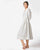Handloom Cotton Dress with Pleats - Off White
