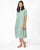 Balloon Cotton Handloom Dress - Sage Green