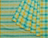 Checks Multicolour Buta Cotton Handloom Saree - Blue, turquoise, Yellow