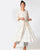 Handloom Cotton Pleated Kurta with Gher in Jamdani Buta - White