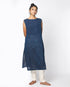 Boat Neck Sleeveless Kurta - Blue