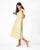 Cotton Handloom Dress with Front Tucks - Pastel Yellow
