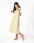 Dress with Front Tucks - Pastel Yellow