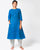 Handloom Cotton Jamdani Buta Kurta with Panels - Blue